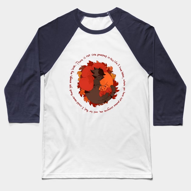 Squirrelflight and Bramblestar Baseball T-Shirt by 6luestar